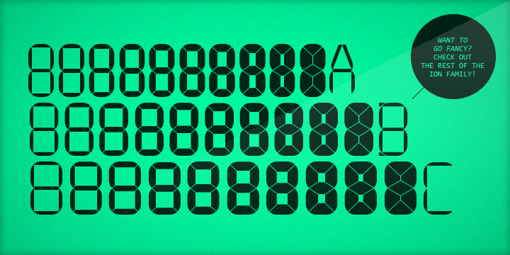 ION B Cells Font preview